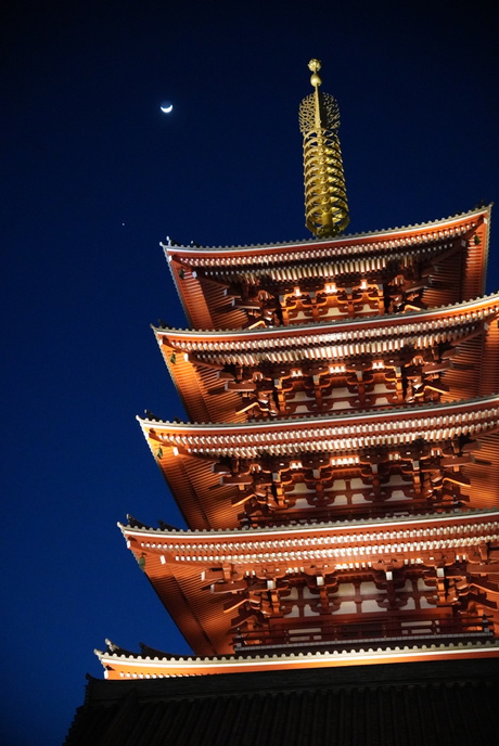 Senso-ji temple by night