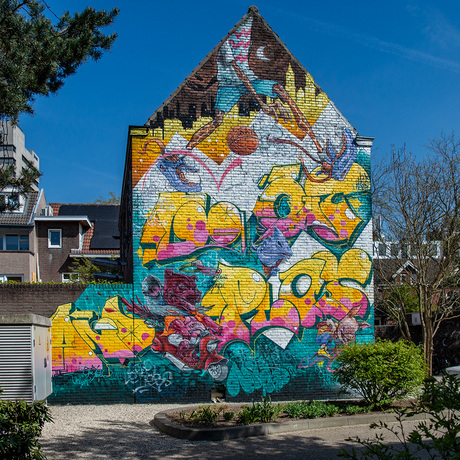 Street art Eindhoven - basketballer