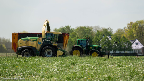 Krone Hakselaar - John Deere, De eerste grasoogst 2023