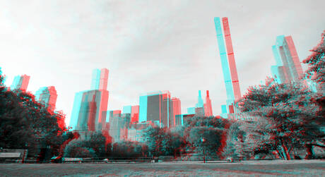 Central-Park New York City 3D B&W