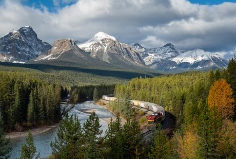 Transport door de Rocky Mountains