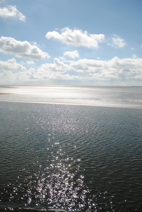 zon over de waddenzee