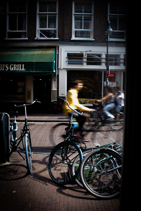 straatje in delft kleur blur