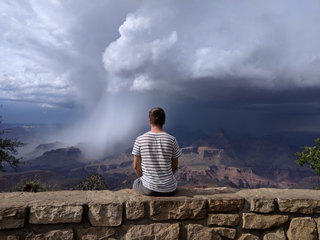 Downburst boven de Grand Canyon