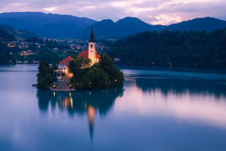 Blauwe uur in Slovenië