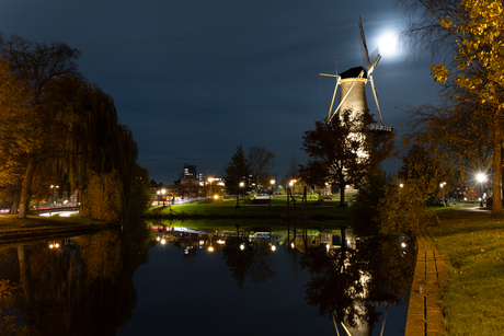 molen bij maanlicht 