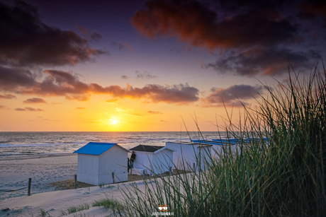 Zonsondergang op zn Tessels