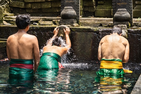 Het heilig water van de Pura Tirta Empul in Bali
