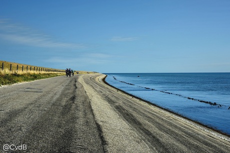 Texel - kustroute voor fietsers aan de oostzijde.