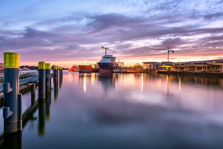 Zonsondergang in de Haven