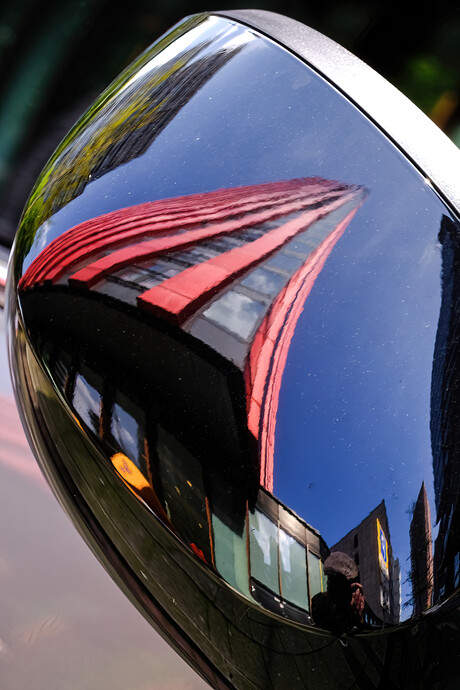 Red Apple in reflection