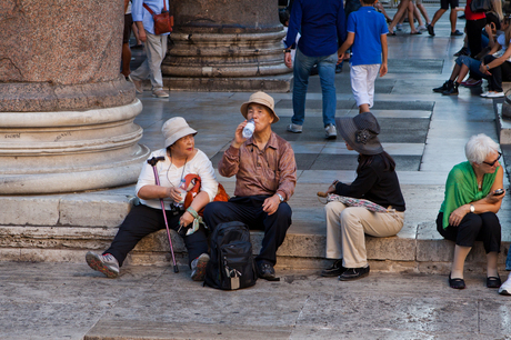 Japanse toeristen in Rome