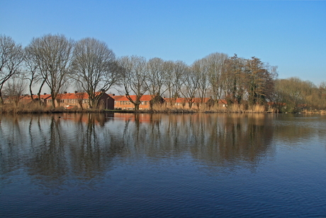 Spiegeling in de Petteplas