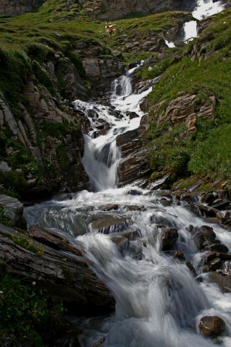 de snelheid van het water