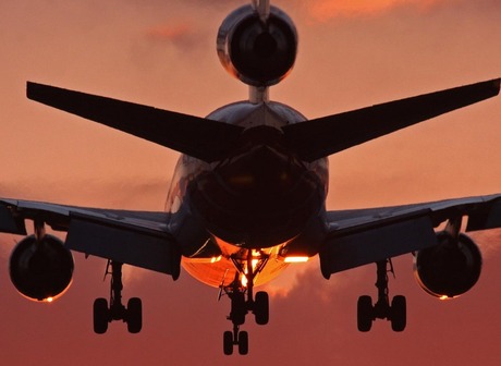 MD11 at sunrise