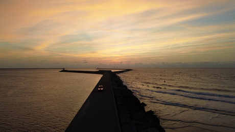 Reddingsbrigade op pier