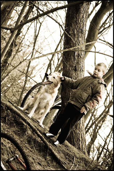 jongetje en zijn vriend