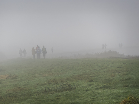 Wandelen in de mist