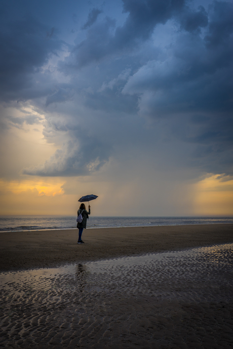 Storm aan zee