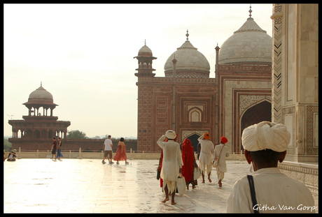 People at the Taj