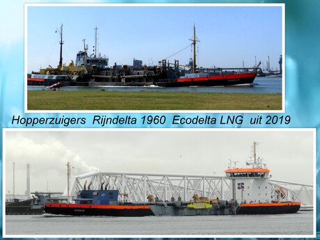 Collage  Hopperzuigers  Rijndelta  en Ecodelta   in Actie op 2 juni 2017   en 12 feb 2026  