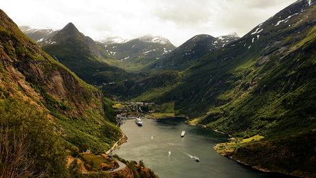 Zicht op Geiranger