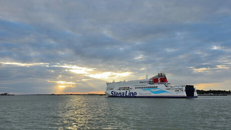 Aankomst Ferry in Old Harwich (GB)