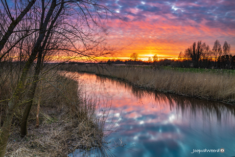 zonsondergang Matsloot/Leekstermeer