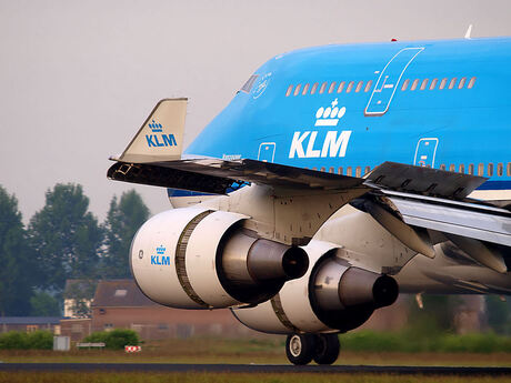 KLM 747 dichtbij