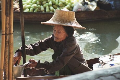 Drijven markt in Thailand