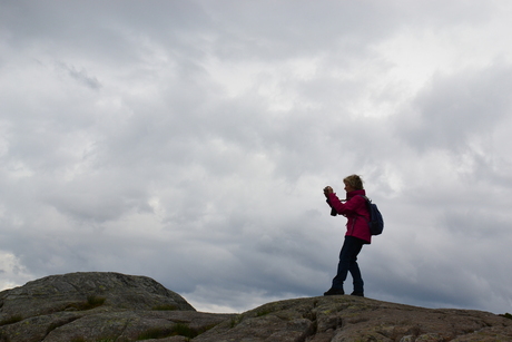 OP de Preikestolen in Noorwegen