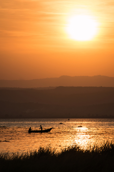 Fishermen at sunset