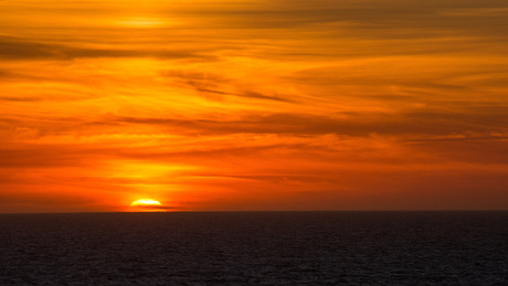 Sunset on the North-sea
