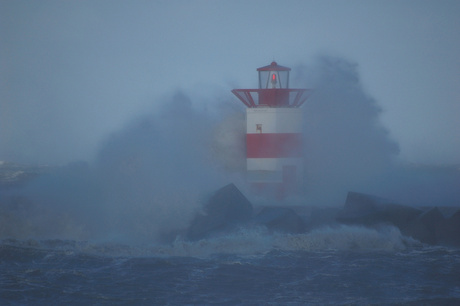 Land in storm