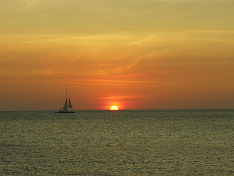 Sunset on eagle beach