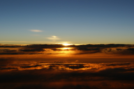 Sunrise at the plane