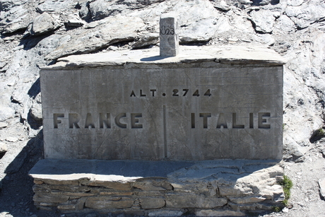 grens Frankrijk/Italië op Col d'Angel