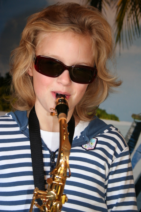 She likes to play the sax...