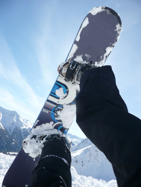 snowboard in de lucht