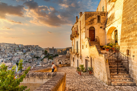 Matera tijdens gouden uurtje