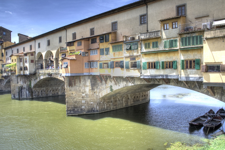 Ponte Veggio in Florence, Italië in HDR