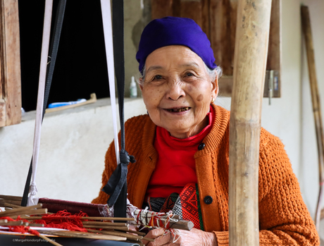 Portret van een weefster