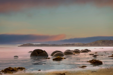 Zonsopgang Moeraki Boulders