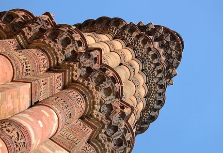 Topje van minaret Delhi India