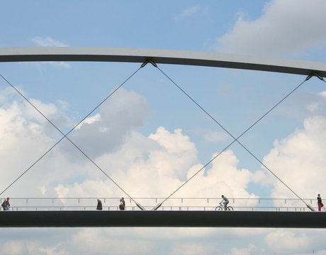 Lopen fietsen in de lucht..