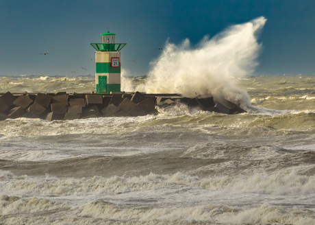 Baken in de storm