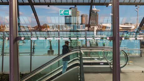 Amsterdam Central Station mirror 