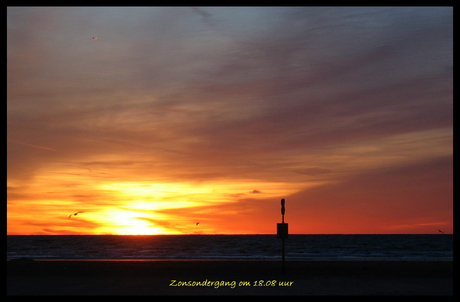 Zonsondergang om 18.08 uur