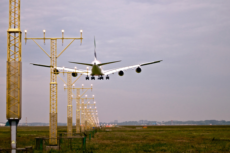 Airbus A380 op Schiphol