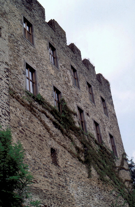 Zicht op de achterkant van het woonhuis.
